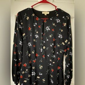 PROMESA navy floral maxi dress